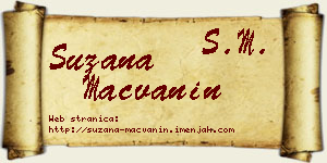 Suzana Mačvanin vizit kartica